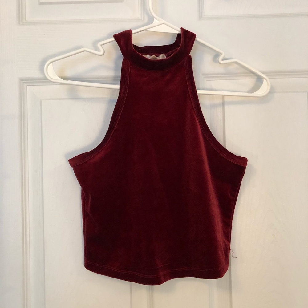 Red Velvet Crop Top